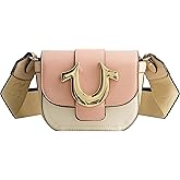 True Religion Women's Crossbody Bag, Mini Flap Adjustable Shoulder Handbag Purse with Horseshoe Logo