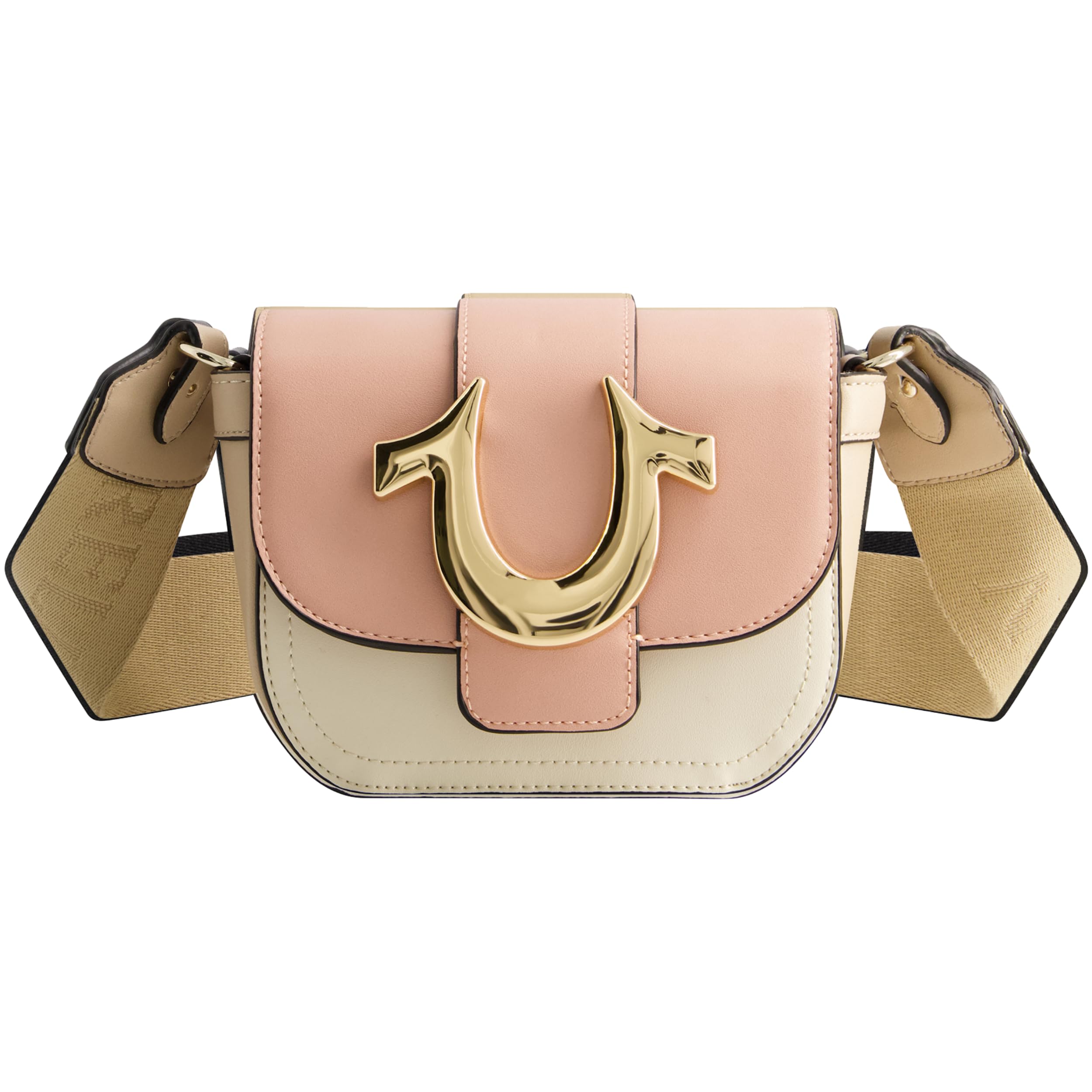 True Religion Women's Crossbody Bag, Mini Flap Adjustable Shoulder Handbag Purse with Horseshoe Logo, Multi