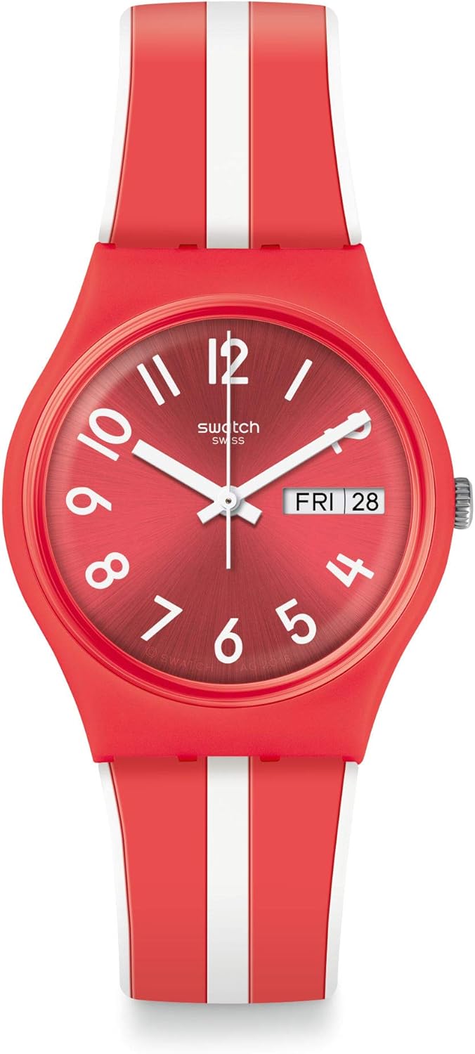 Swatch Womens Analogue Quartz Watch with Silicone Strap GR709 Amazon