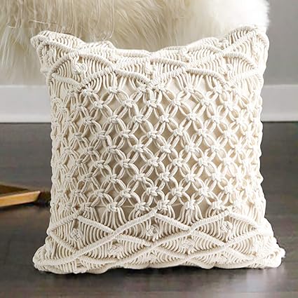Amazon Com Boho Decorative Pillows Macrame Throw Pillows Handmade