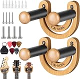 CAHAYA 2 Pack Guitar Wall Mount Hanger Smiling U Shape Adjustable Width CY0297 view 1