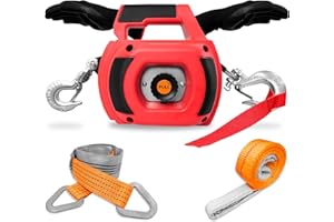 FITHOIST Portable Drill Winch1500 LBS, 1/4" Heavy-Duty Steel Cable Rope 40 FT | Wire Rope Upgrade