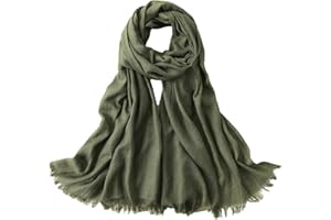 Women’s Solid Color Cotton Linen Scarf - Lightweight Bohemian Beach Wrap with Sun Protection, Travel & Fashion Accessory