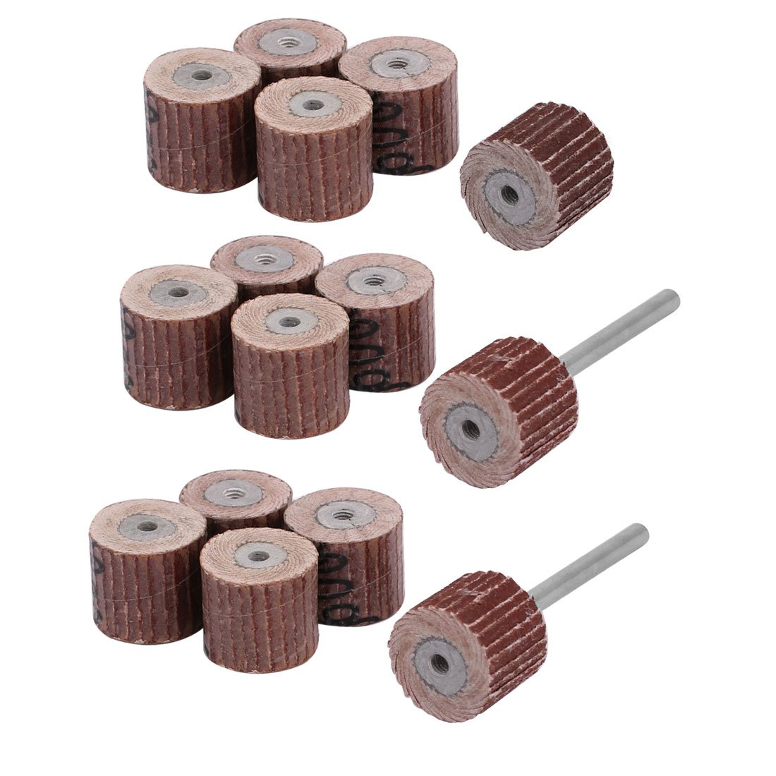 Sourcingmap 600 Grit 13mm Dia Sandpaper Flap Sanding Wheel Grinding Polishing Tool 15pcs