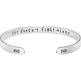 JoycuFF Inspirational Bracelets for Women Inspirational Cuff Bangle for Her with Engraved Message Christmas Birthday Gifts fo