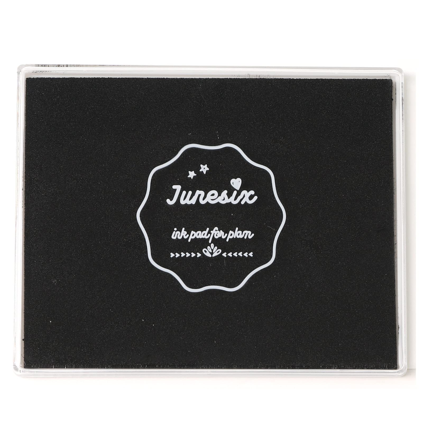 Sicheii Large Ink Pads for Stamping, Washable Stamp Ink Pad for Rubber Stamps Hand and Footprints, Dog Pet Paw Print Ink Pad, Craft Partner DIY Color for Fabric Wood Paper Scrapbook (Black)