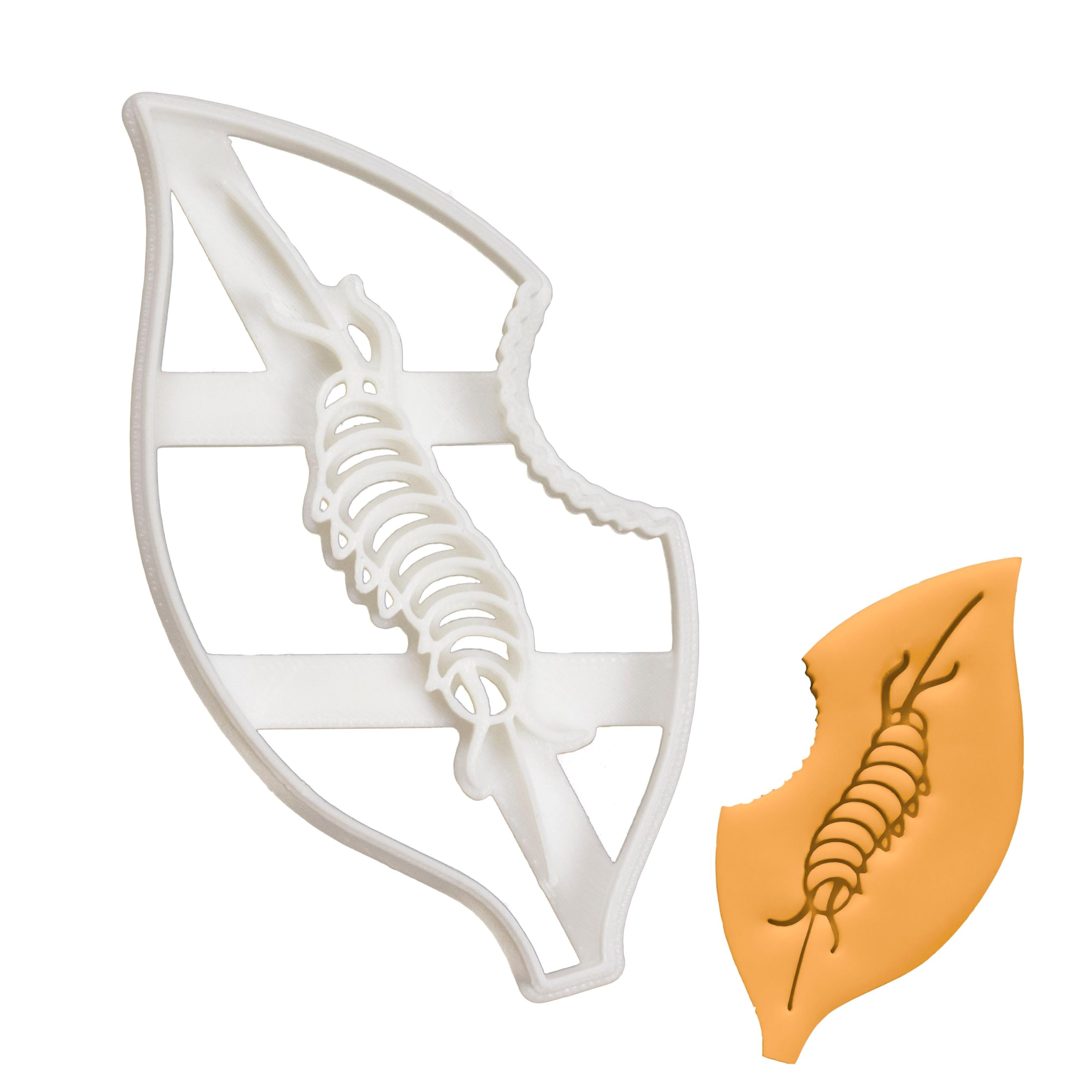 BAKERLOGY Monarch Caterpillar Cookie Cutter - Detailed Biscuit Cutter Design for Baking and Crafts, Ideal on Fondant, Dough, Clay