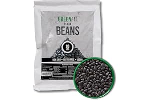 Greenfit Black Beans - 10lbs Bulk Bag | Non-GMO, Gluten-Free, Vegan-Friendly | Premium Quality, Plant-Based Protein, Healthy & Versatile for Cooking & Meals