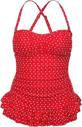 Torrid Retro Chic Red White Hearts One Piece Swimsuit At Amazon