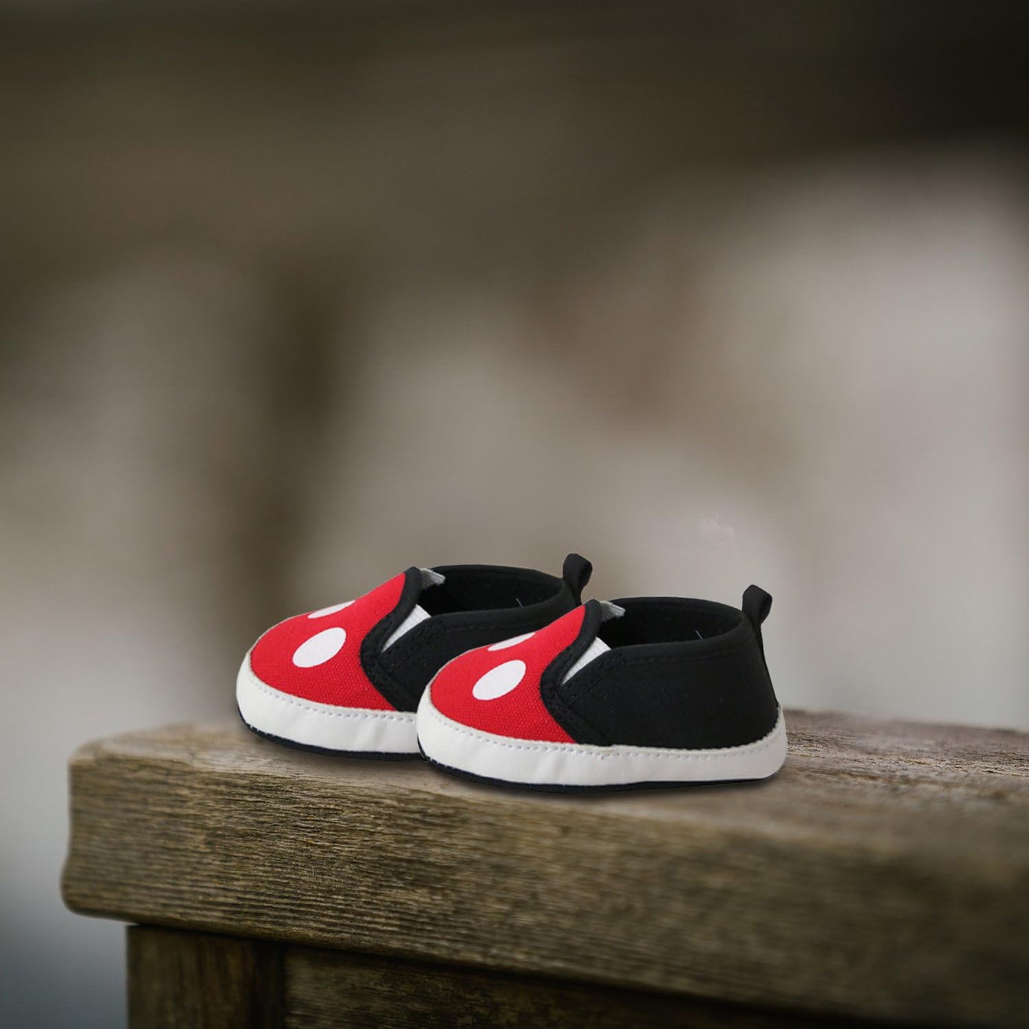 | Disney Mickey Mouse Red and Black Infant Shoes | Sneakers