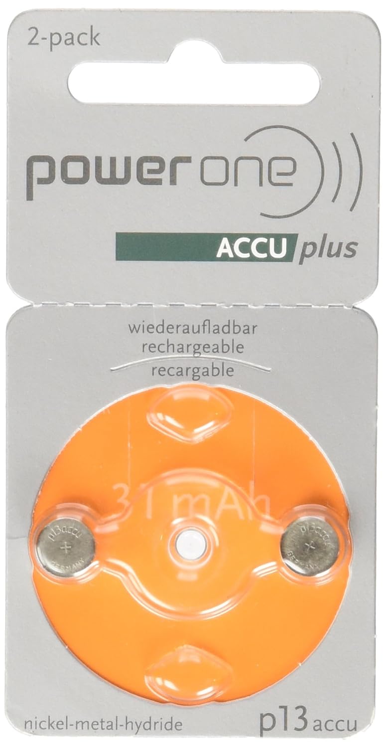 Buy PowerOne ACCU plus Size 13 Rechargeable Hearing Aid Batteries