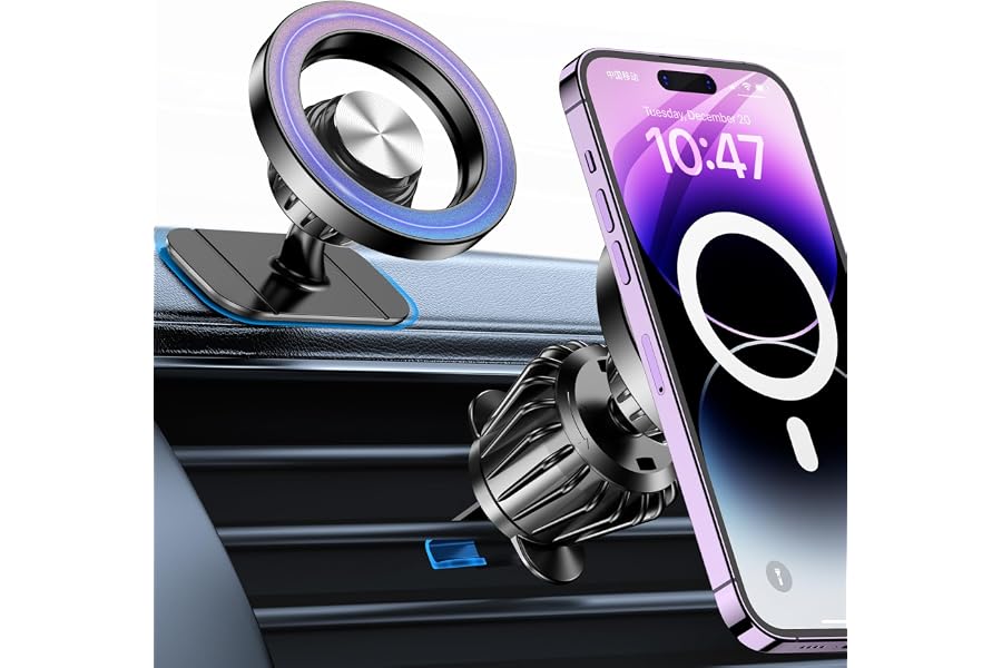 Kaistyle for Magsafe Car Mount【Strong Magnets】Magnetic Phone Holder for Car Phone Holder Mount Dash Mounted Holders Phone Hol