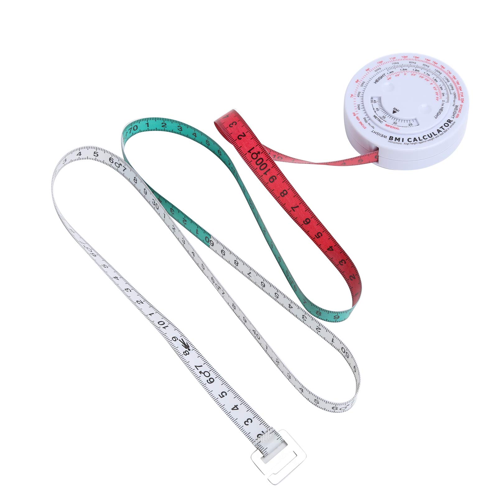 150cm Body Measure Tape, BMI Body Mass Index Tape Measure Body Fat Caliper Weight Loss Calculator Fitness Measuring Sewing Tape