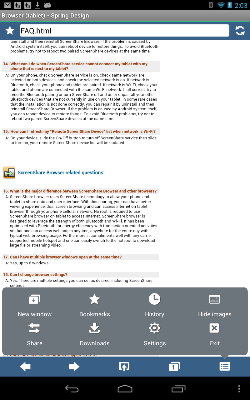 ScreenShare Browser for Tablet Amazon.es Apps y Juegos