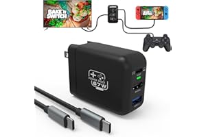 Mirabox 67W Portable Switch Dock Charger for Nintendo Switch, Compatible with OLED/Steam Deck/ROG Ally/Samsung Dex/iPad/MacBook, 4K 60Hz USB C TV Docking Station, with Charging and HDMI Output