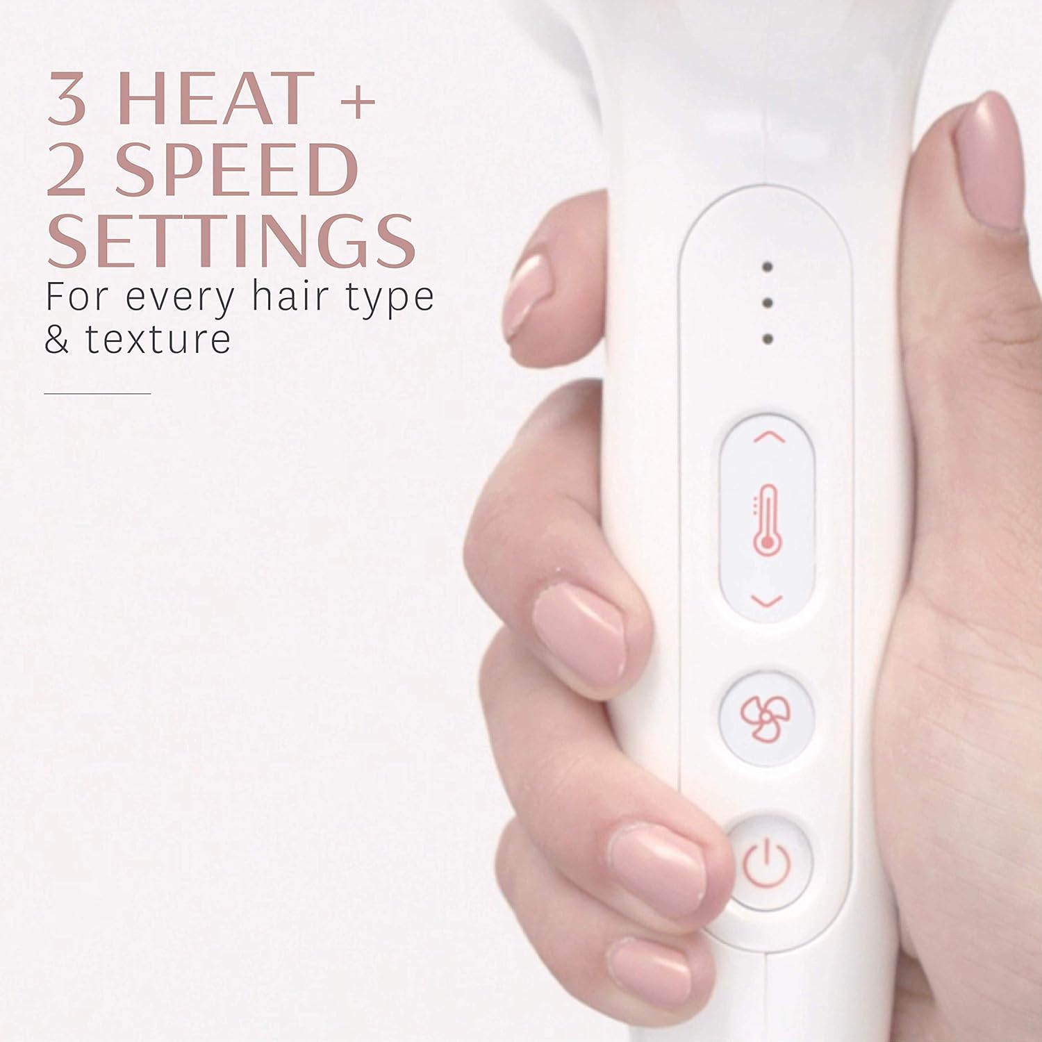 T3 - CURA Hair Dryer | Digital Ionic Professional Blow Dryer | Fast Drying, Volumizing Wide Air Flow | Frizz Smoothing | Multiple Speed and Heat Settings | Cool Shot: Premium Beauty