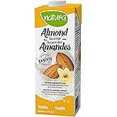 NATURA Fortified Almond Milk - Vanilla - Barista Approved - Gluten Free - Dairy Free - Vegan - Shelf Stable - Plant Based Bev