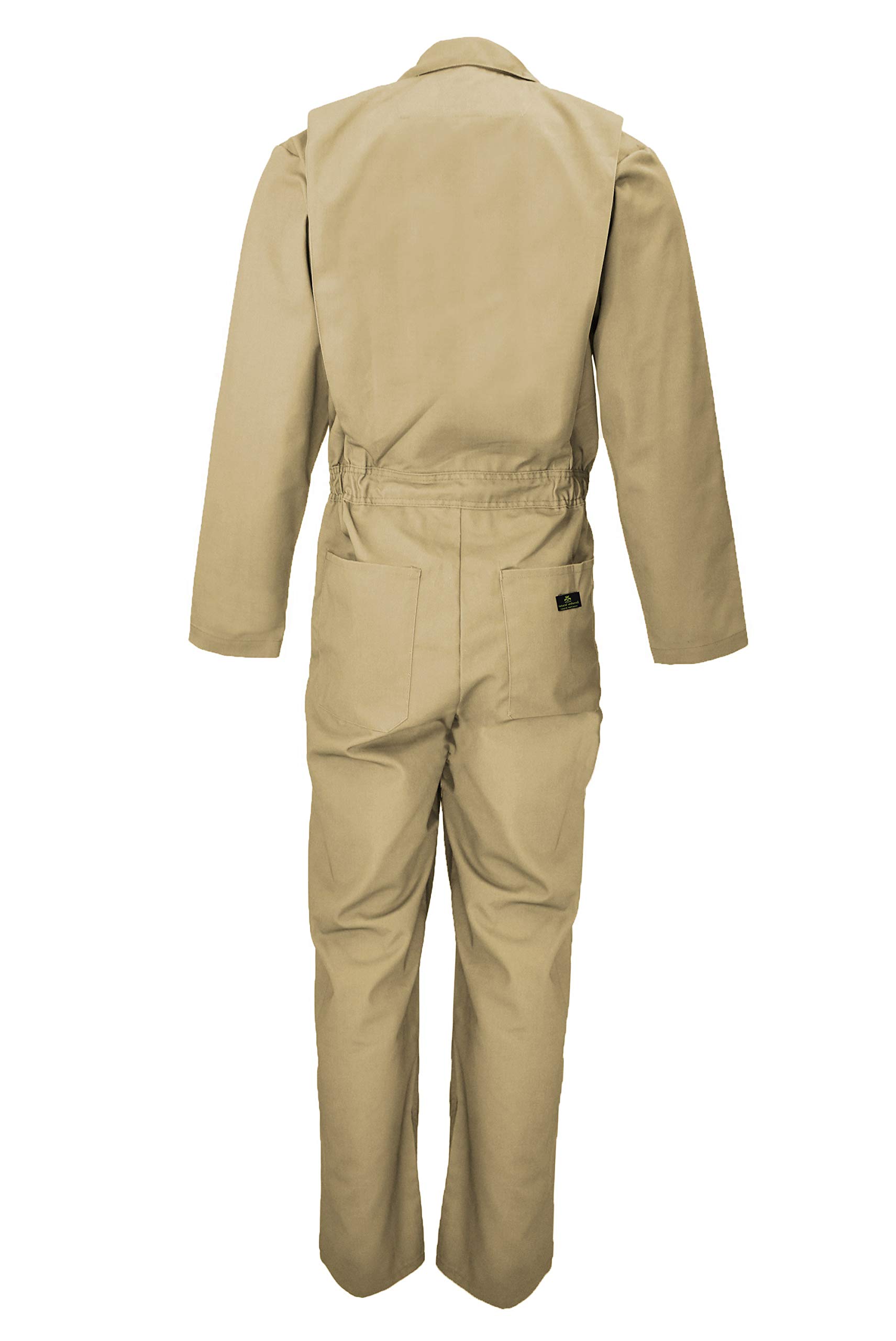 HISEA Men's Short Sleeve Zip-Up Coverall - Twill, Stain Resistant, 7 Pockets (Summer Work Jumpsuit)