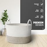 Keplin Small Rope Storage Basket - Two Tone Nursery Hamper 40x25cm view 3