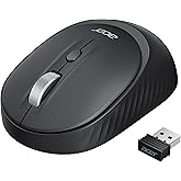 Acer Bluetooth Wireless Mouse, BT5.2 & 2.4Ghz Computer Mouse for Laptop with USB Receiver, Portable Anti-Slip Cordless Mouse,