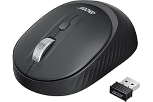 Acer Bluetooth Wireless Mouse, BT5.2 & 2.4Ghz Computer Mouse for Laptop with USB Receiver, Portable Anti-Slip Cordless Mouse,