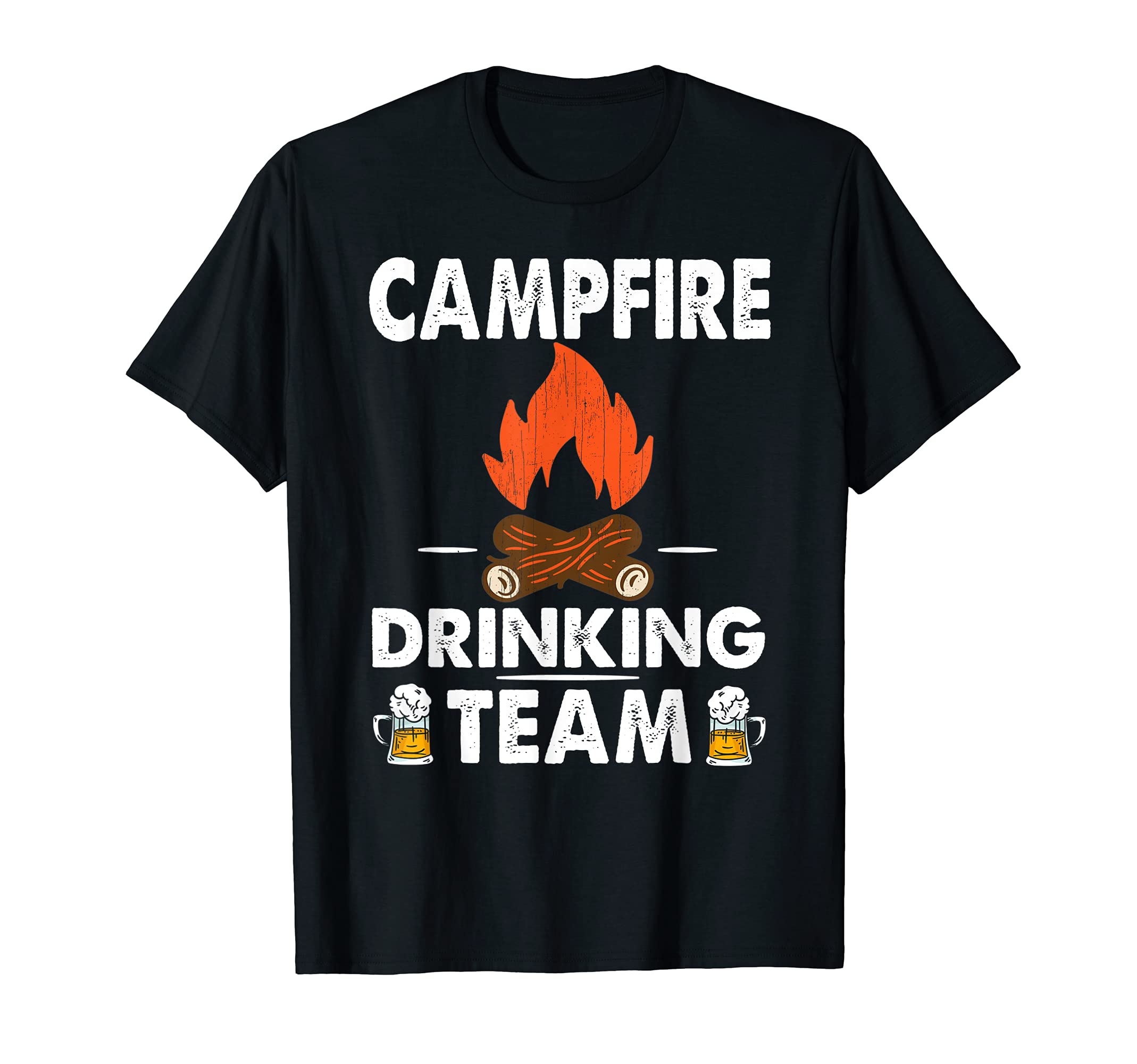 Campfire Drinking Team Camping Summer Camper Outdoors Beer T-Shirt
