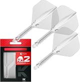 Target Darts K-Flex Integrated Flights & Shafts No.2 Clear Pack of 3