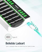 HiQuick 8-Slot Battery Charger AA AAA Ni-MH LCD Type C Input 5V 2A view 4