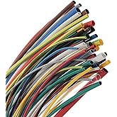 High Heat Shrink Tubing Tube - 2:1 Heat Shrink Ratio Flame Retardant 9 Color 6 Size 162 PCS in Transparent Plastic Box