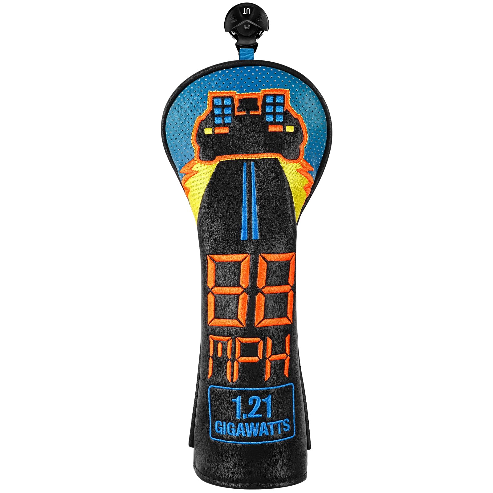 LZFAN Golf Club Head Cover Golf Head Cover Driver Headcover Fairway Wood Headcover Hybrid Club Head Cover Embroidered Leather (88MPH)