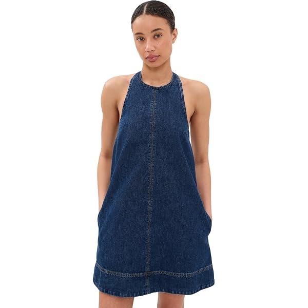 aligne denim mini dress ALIGNE Amanda Cotton Denim Mini Dress