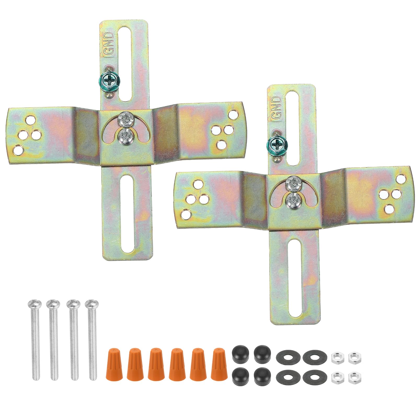 PATIKIL Light Fixture Mounting Bracket, 2set Ceiling Wall Light Crossbar 180 Rotation Universal Lamp Fixture for Chandelier Pendant Light, Galvanized Color