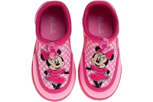 Disney Minnie Mouse Water Shoes - Pool Aqua Socks for Kids- Sandals Princess Bungee Waterproof Beach Slides Sport Character Summer Slip-on Quick Dry (Toddler/Little Kid)