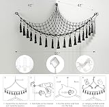 VISATOR Toy Hammock for Stuffed Animals Macrame Boho Wall Hanging net view 7
