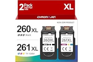 260 and 261 Ink Cartridges Replacement for Canon 260XL and 261XL Ink Cartridges Compatible for Canon TS6420a Ink Cartridges f