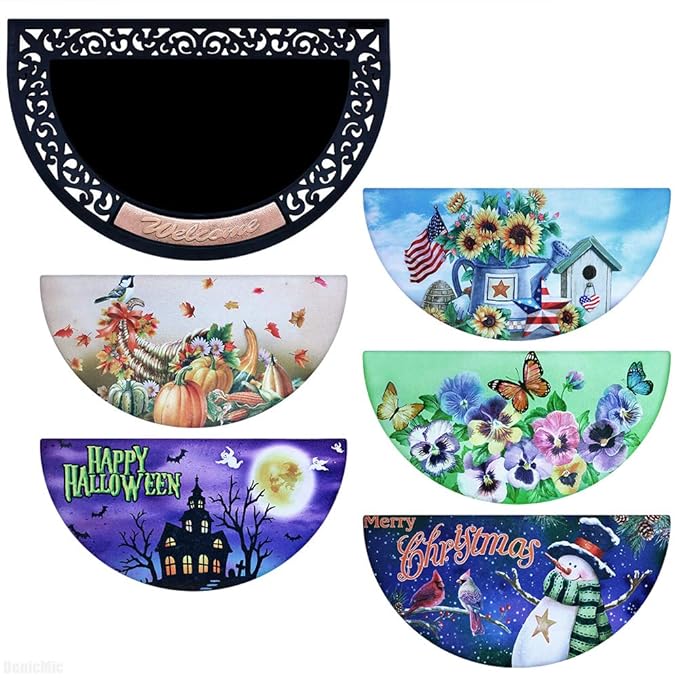 UPSTONE Mat Seasonal Holiday Changeable Doormat Door Rug Indoor