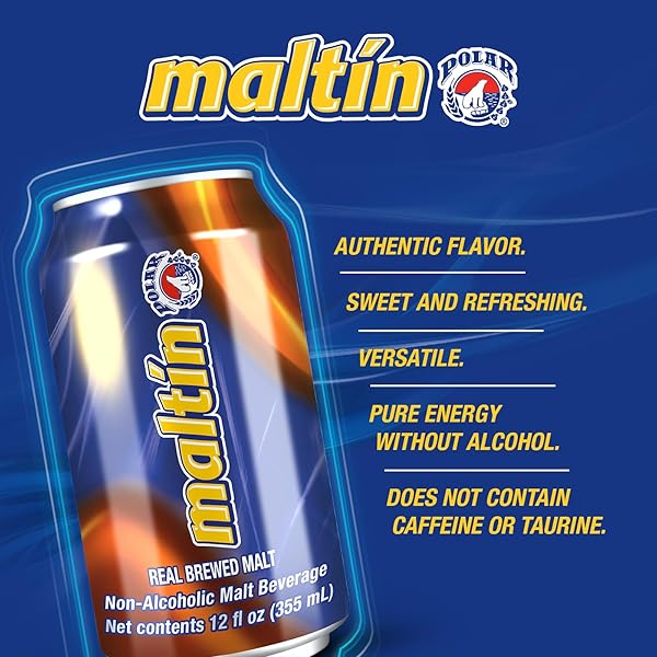 MALTIN POLAR NON-ALCOHOLIC MALT BEVERAGE – NATURAL CANE SUGAR DRINK (6-PACK)