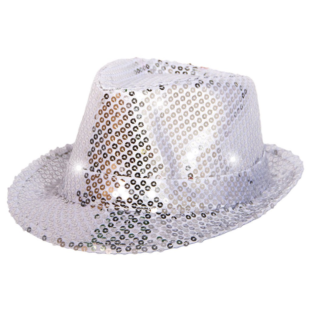 Folat - Trilby Silver with LED and Glitter one Size