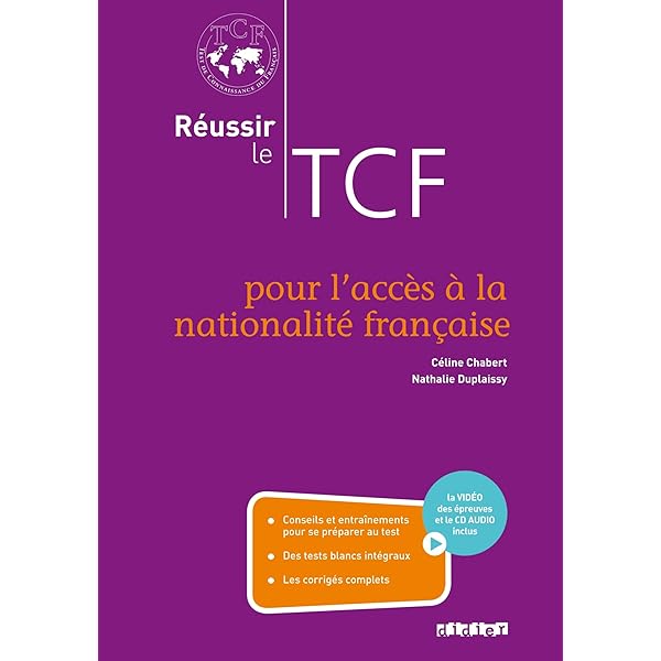 Reussir Le Tcf Pour L Acces A La Nationalite Francaise Anf Livre Cd Dvd French Edition 9782278076857 Celine Chabert Nathalie Duplaissy Didier Books Amazon Com