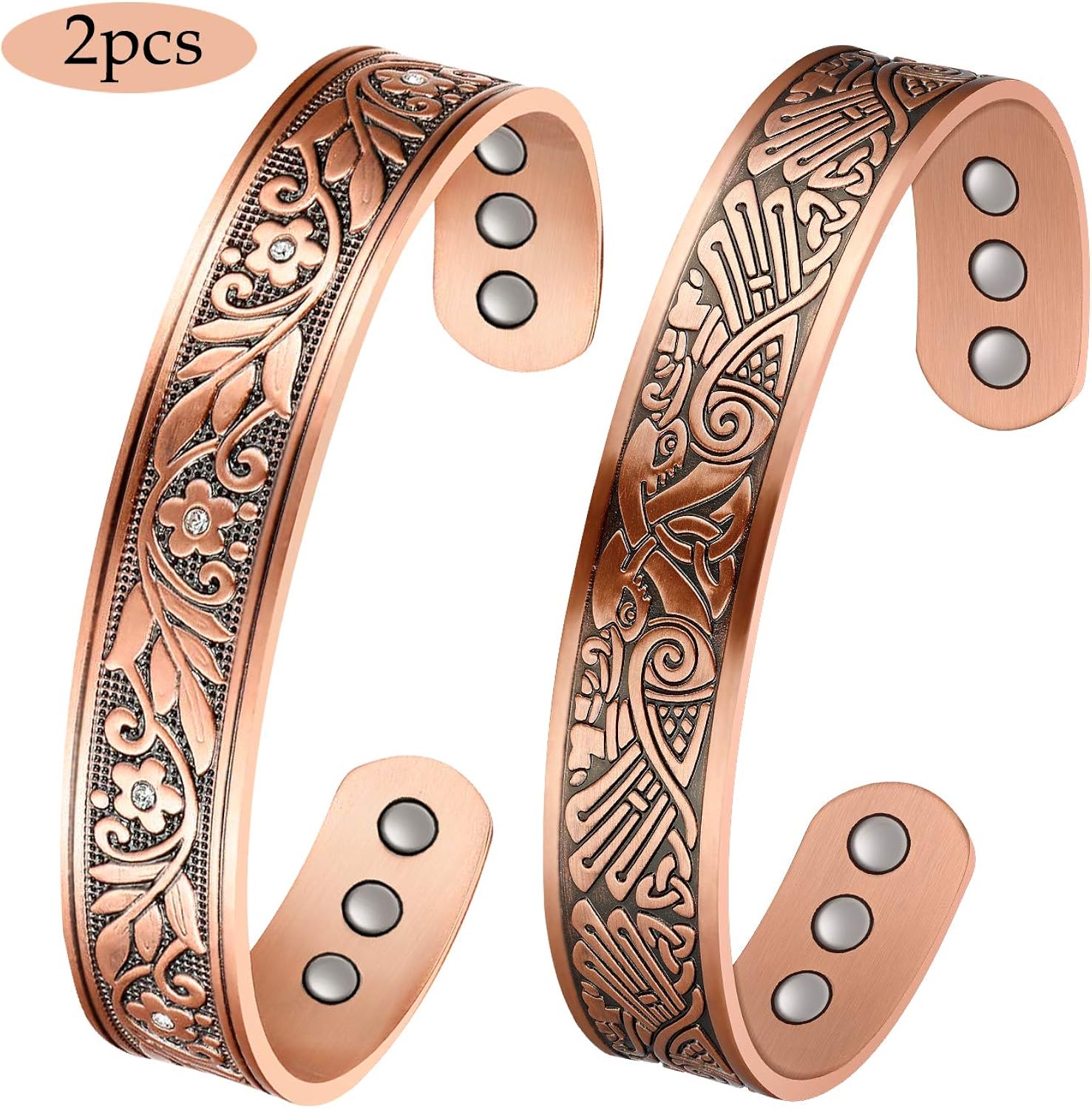 Jecanori Copper Bracelet for Women Men for Arthritis Pain