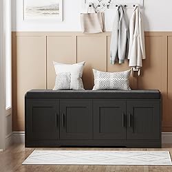 Homleke 2-Tier Storage Bench, Shoe Bench with