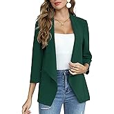 KOJOOIN Womens Blazer Long Sleeve Open Front Business Casual Cardigan Jacket