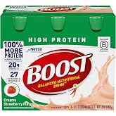 Nestle Boost High Protein Balanced Nutritional Drink Creamy Strawberry 8 oz Bottle 24 Ct