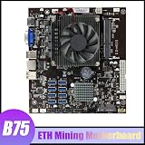 Gkhowiu B75 ETH Mining Motherboard 8 USB3.0 PCIE DDR3L SODIMM MSATA view 3