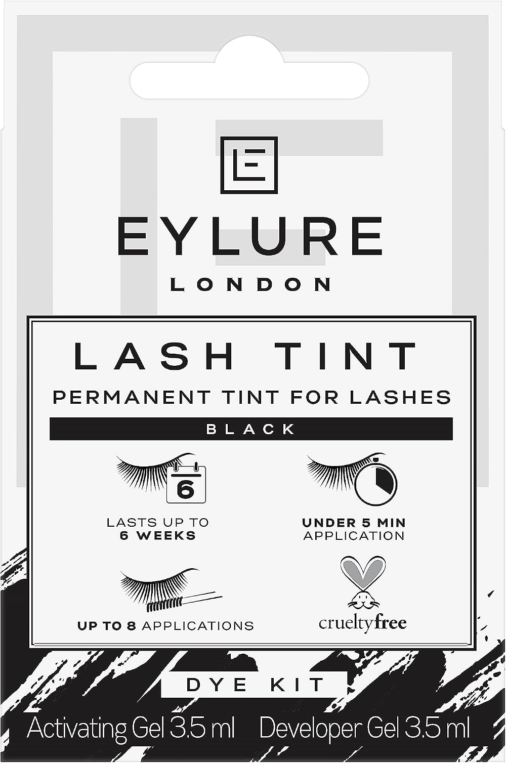 Eylure Lash Tint Black Pro-Lash Silver Nitrate Dye 10 Minute Application