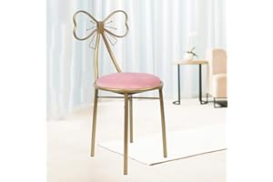 Makeup Chair, Butterfly Backrest Modern Makeup Chair Vanity Benches Girl Chairs Dressing Stool Metal Legs Dressing Beauty Sto