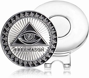 Amazon Don Flyee ゴルフ マーカー マグネット フリーメイソン エンブレム 合金製 ハット クリップ E0009 Don Flyee ゴルフマーカー