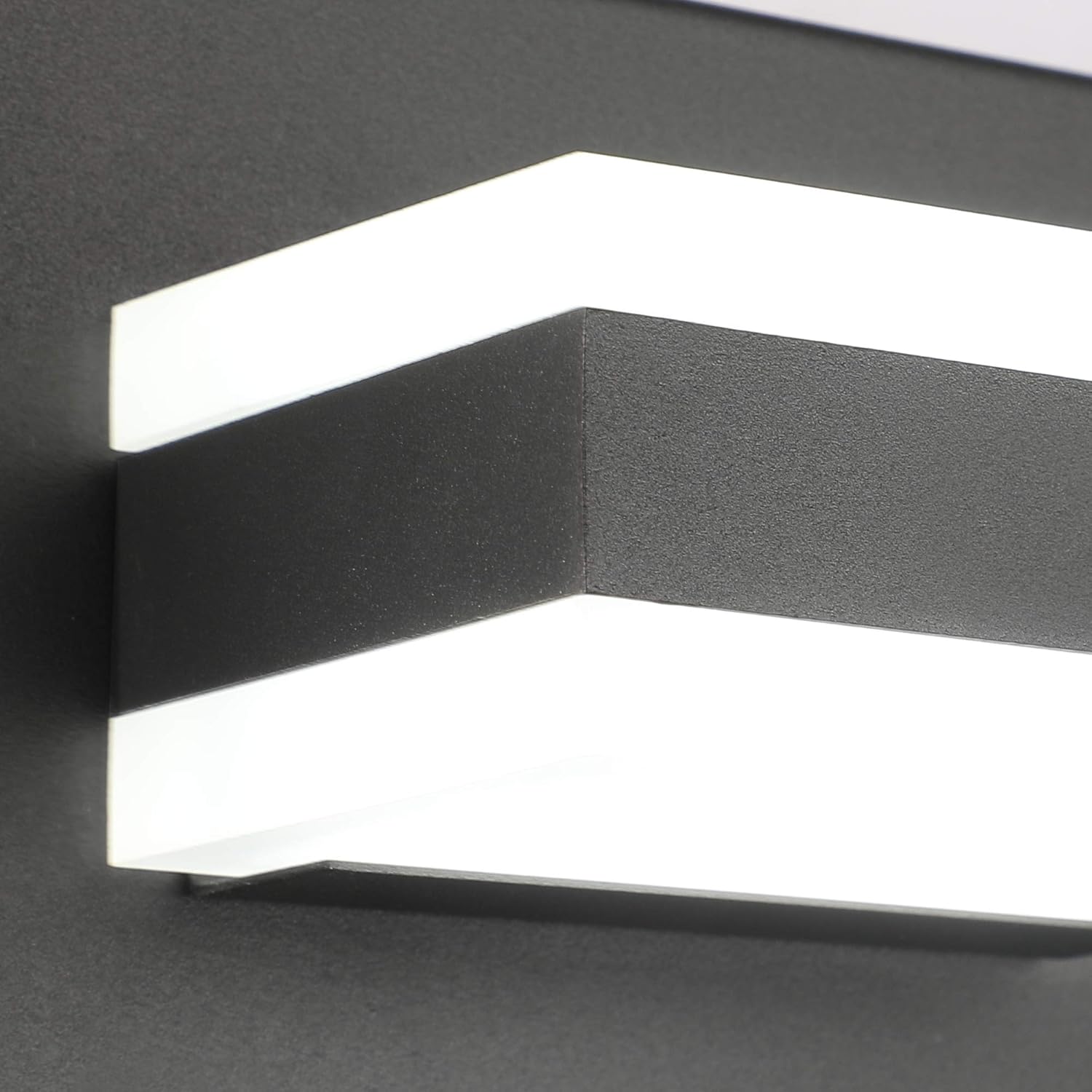 SOLFART LED Modern Black Bathroom Vanity Lights Over Mirror 3 Lights Acrylic Bath Wall Lighting S8568 - - 