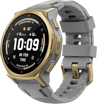 T-Rex 3 Pro Montre Connectée Outdoor 44mm – Écran AMOLED Saphir, Flashlight, Lunette Titane, GPS, Cartes Hors Ligne, 17 Jours Autonomie, 180+ Modes Sport, Smartwatch pour Android iPhone