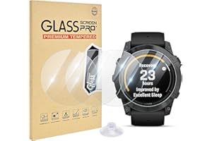 EasEasy 4 Pack Compatible for Garmin Epix Pro Gen 2 51mm Screen Protector Glass, Full Coverage Clear 9H Tempered Protector fo